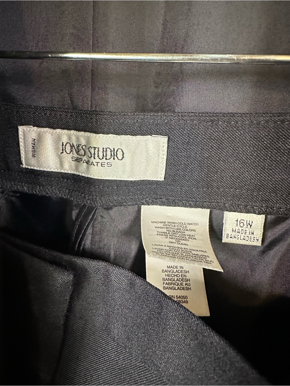 Jones Studio Separate 16W Black 2 Piece Pantsuit Blazer Trouser Career Suit 1164 - Picture 3 of 16